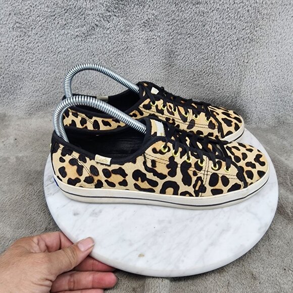 Keds Shoes Womens Size 7 Kate Spade Brown Leopard Print Casual Sneakers *GUC* - Picture 5 of 12